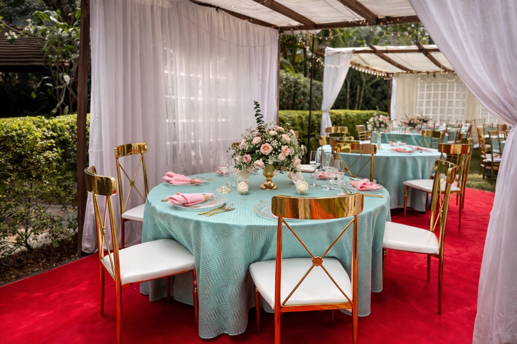 Mint & Pink Wedding Setup